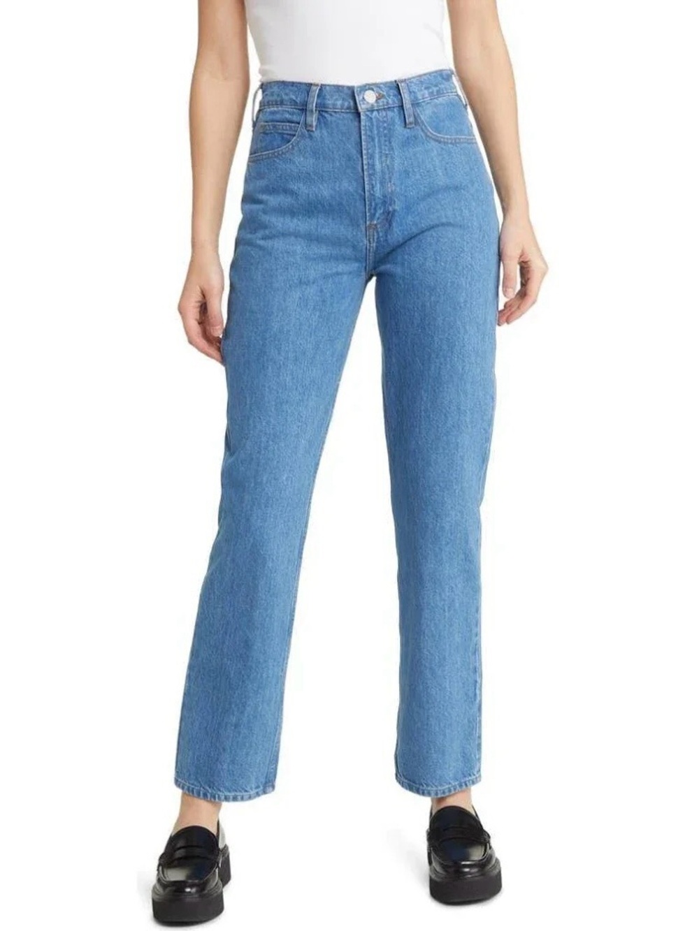 Frame High N’ Tight Straight Jeans in Meadow Size 28